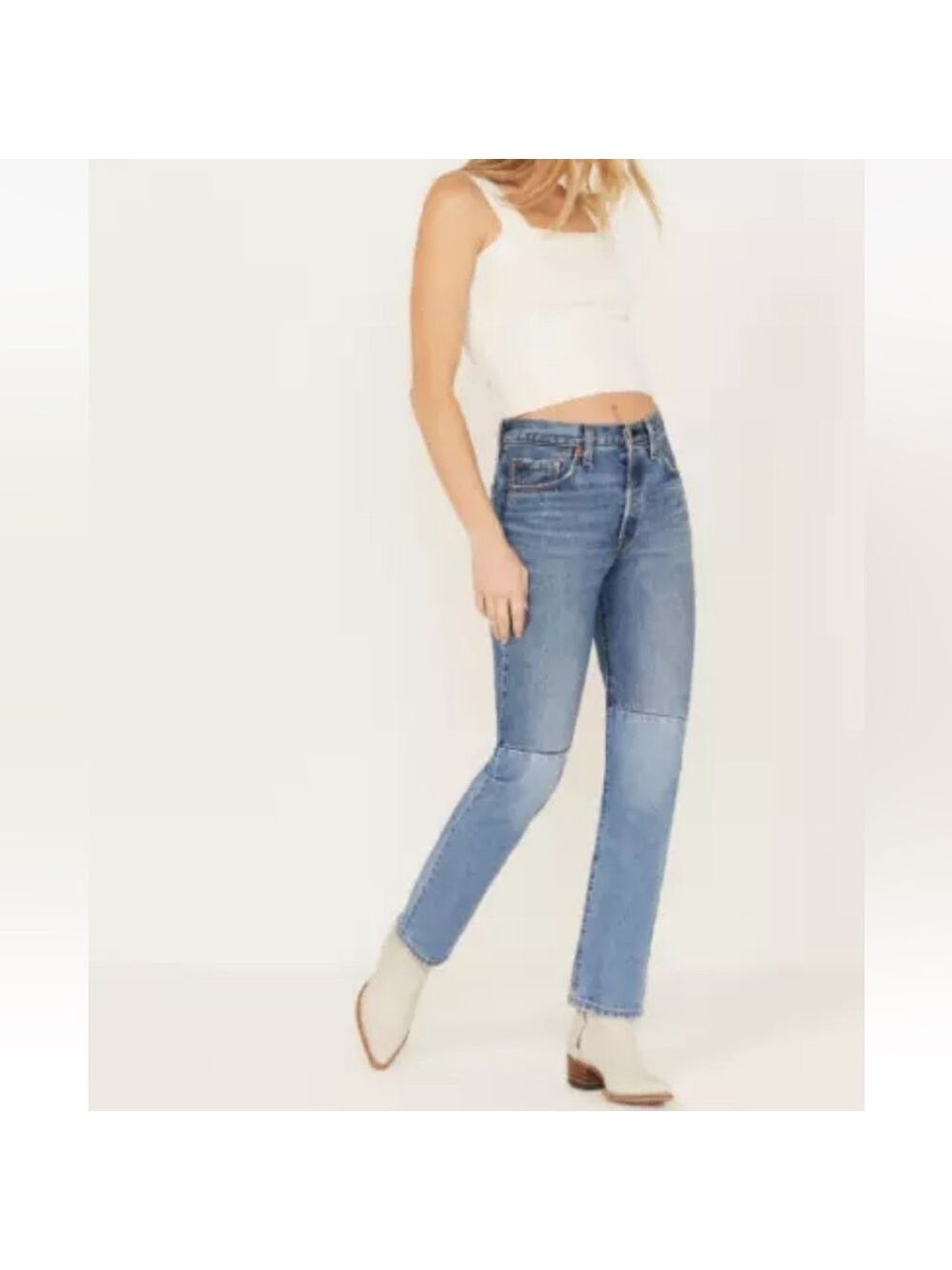 Levi's Women's 501 Two-tone Pieced High Rise Jeans 150 Anniversary Ed. 26x30